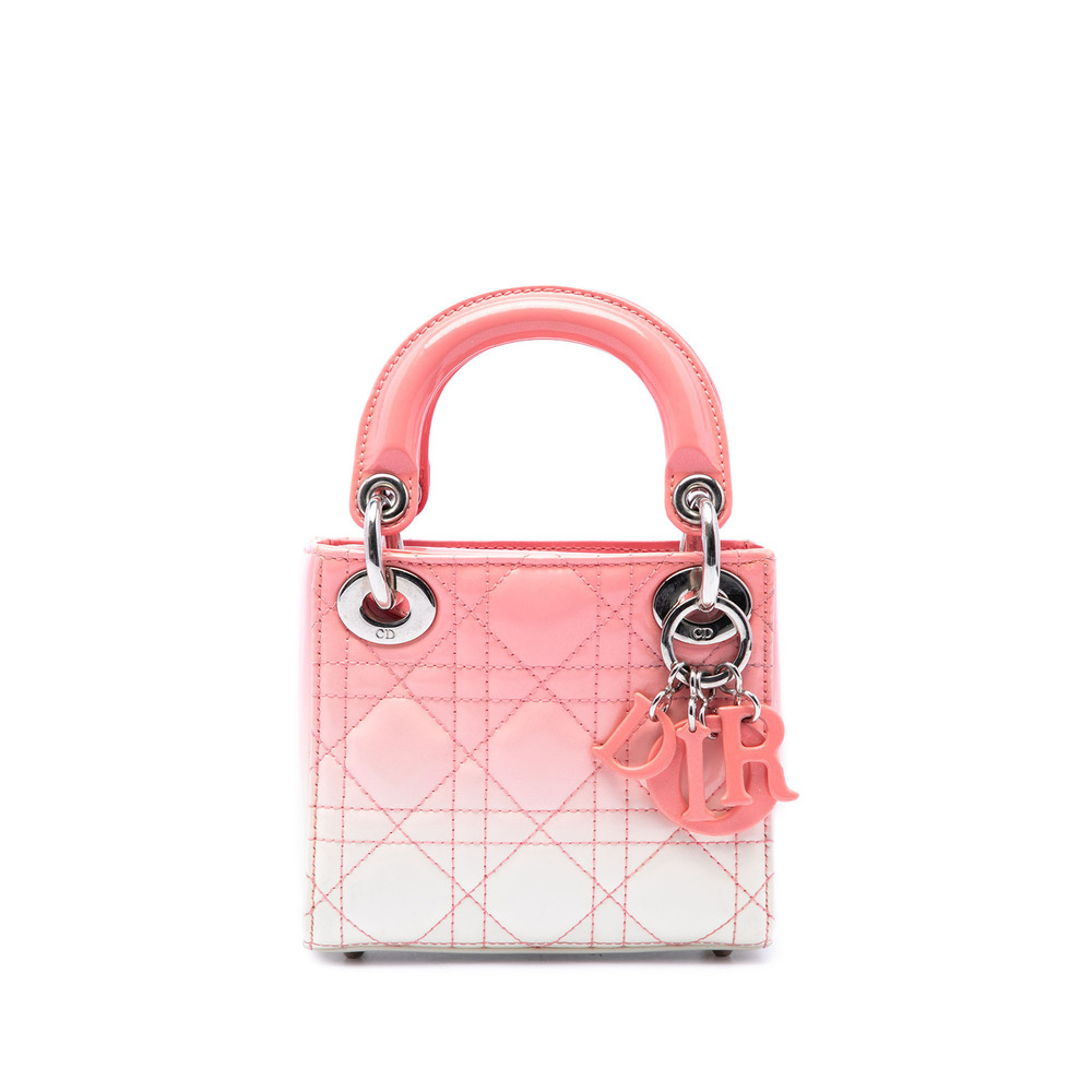 Pre-Loved Dior Micro Ombre Patent Cannage Lady Dior